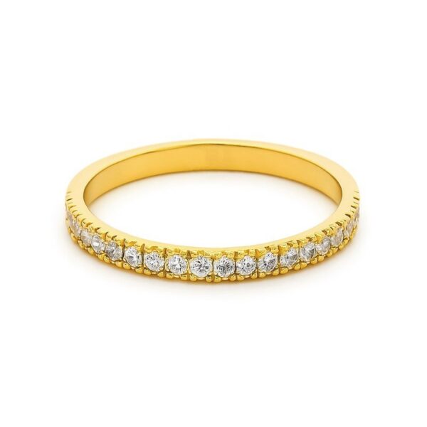 Diamond Claw Set Gold Wedding Ring
