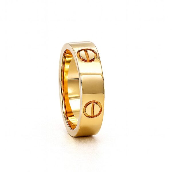 Wedding Band With Screw Design