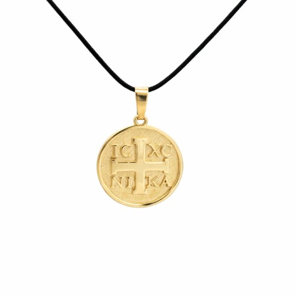 IC XC NIKA Inscription Gold Orthodox Christian Pendant