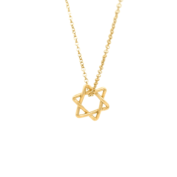 Gold Star Of David Magen David Large Pendant